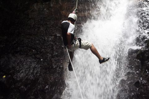 Waterfall Rappelling And Rafting Combo