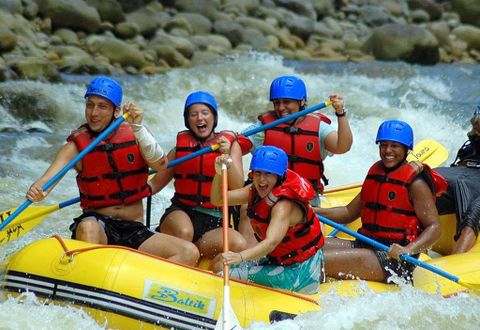 Waterfall Rappelling And Rafting Combo