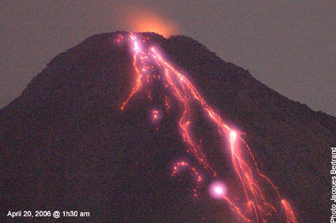 Arenal Volcano Eruption - April 20, 2006