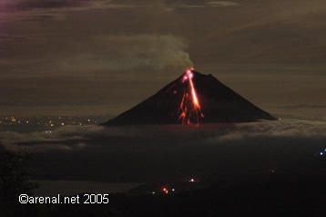 Arenal Volcano Eruption - September, 2005