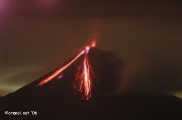 Arenal Volcano Eruption - Febuary, 2006