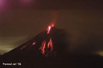 Arenal Volcano Eruption - Febuary, 2006
