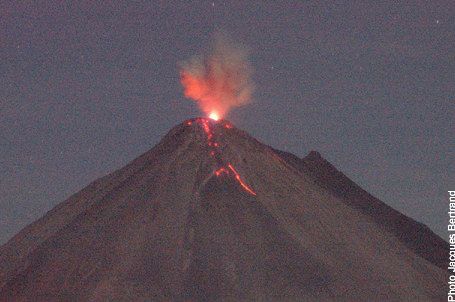 Arenal Volcano Eruption - April 20, 2006