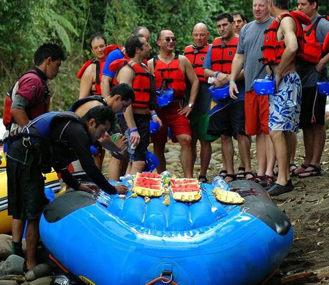 Waterfall Rappelling And Rafting Combo