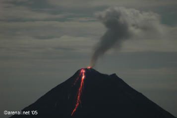 Arenal Volcano Eruption - November, 2005