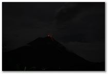 Arenal Volcano Eruption Journal - October 30th, Evening Eruption