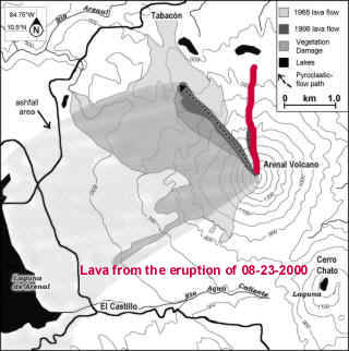 Arenal Volcano Map