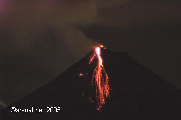 Arenal Volcano Eruption - September, 2005