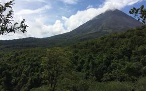Arenal Volcano Tour Image: Arenal Volcano through the forest of El Silencio Mirador.