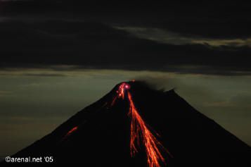 Arenal Volcano Eruption - November, 2005